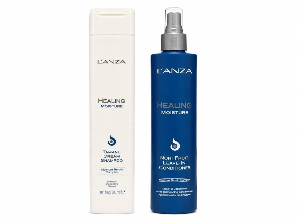 L’ANZA Healing Moisture Tamanu Shampoo & Noni Leave-In Conditioner Set